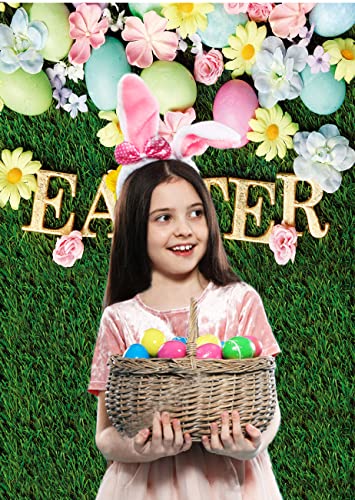 Chaiya 6X8Ft Happy Easter Backdrop Spring Green Grass Photography Background Easter Colorful Eggs Backdrop Children Easter Party Backdrop Cy258 #TOP1
