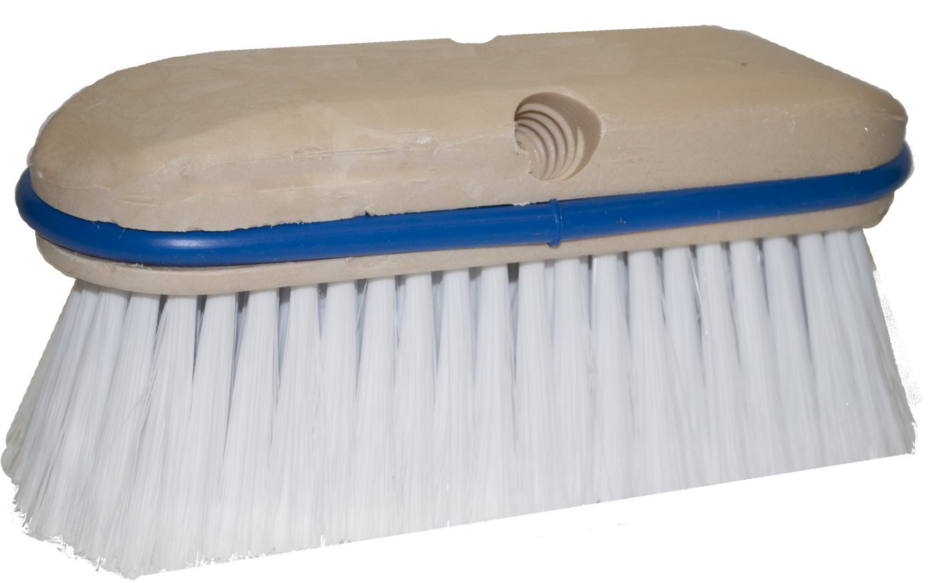 Magnolia Brush 3029 Vehicle Washing Brush, Flagged Polystyrene Bristles, 2-5/8" Trim, 9" Length x 2-5/8" Width, White (Case of 12)