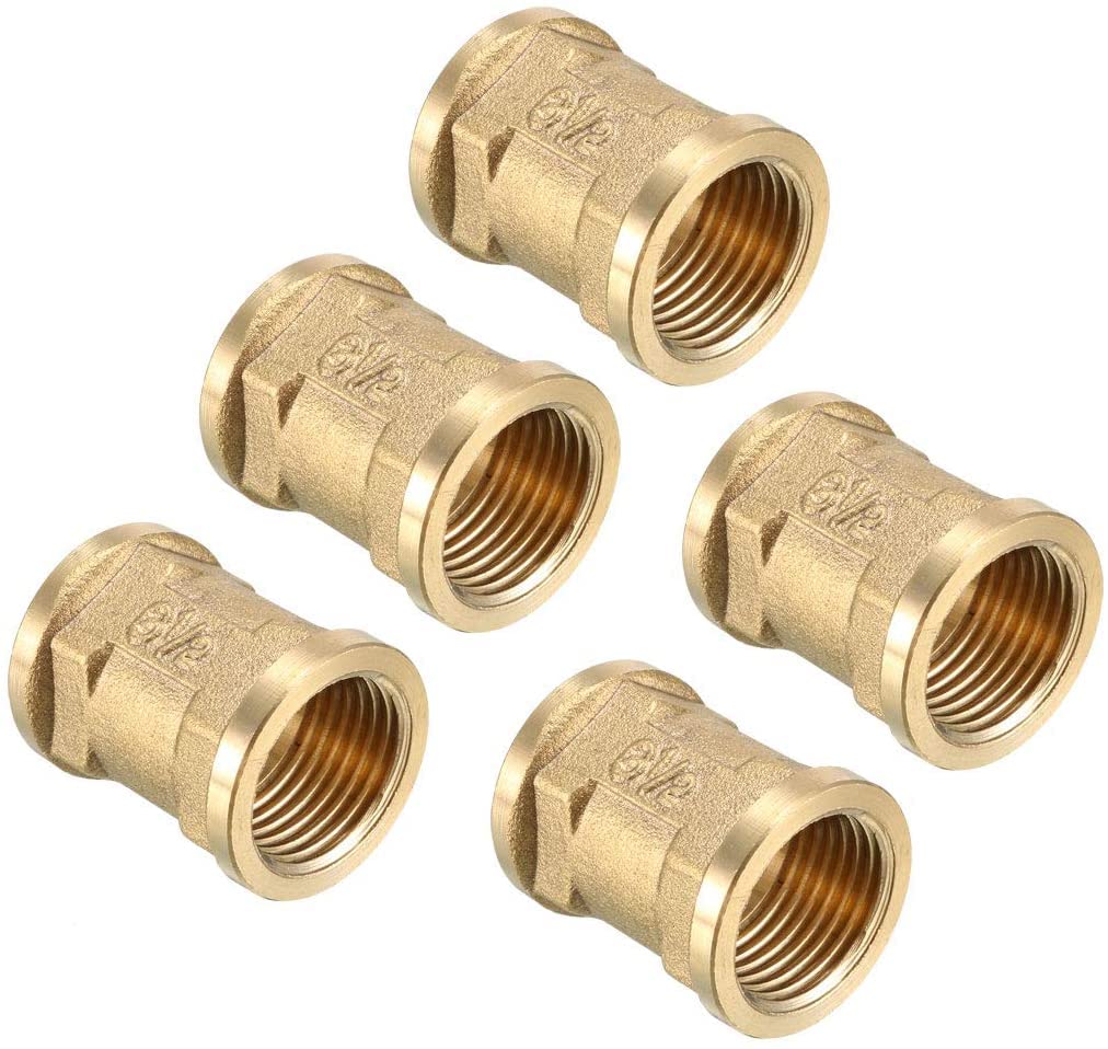 XYWHPGV Brass Pipe Fitting, Coupling, 1/2 PT Female Thread Straight Rod Adapter 5pcs(51810 272a2 c040e 2b8ea ba0e6 ef73e