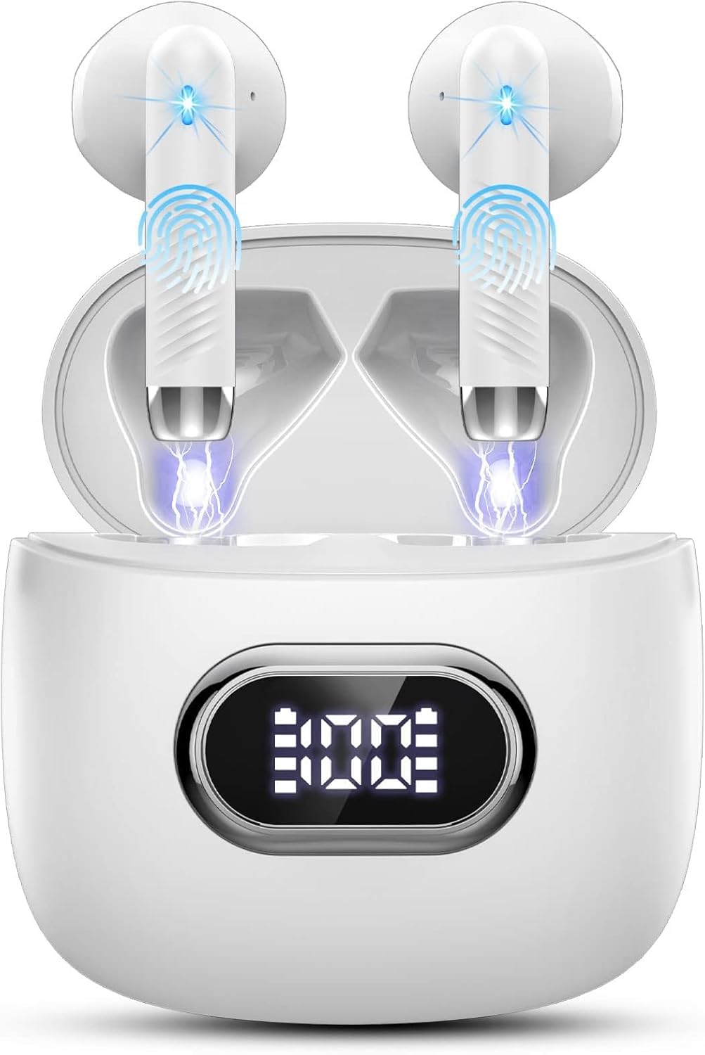 Cuffie Bluetooth 5.4, 2026 Nuovo Auricolari Bluetooth 6D Stereo Cuffie Wireless In Ear con 4 ENC Mic, 42Ore Cuffie Senza Fili Cancellazione Rumore Cuffiette Sport Earbuds IP7 Impermeabili Headphones