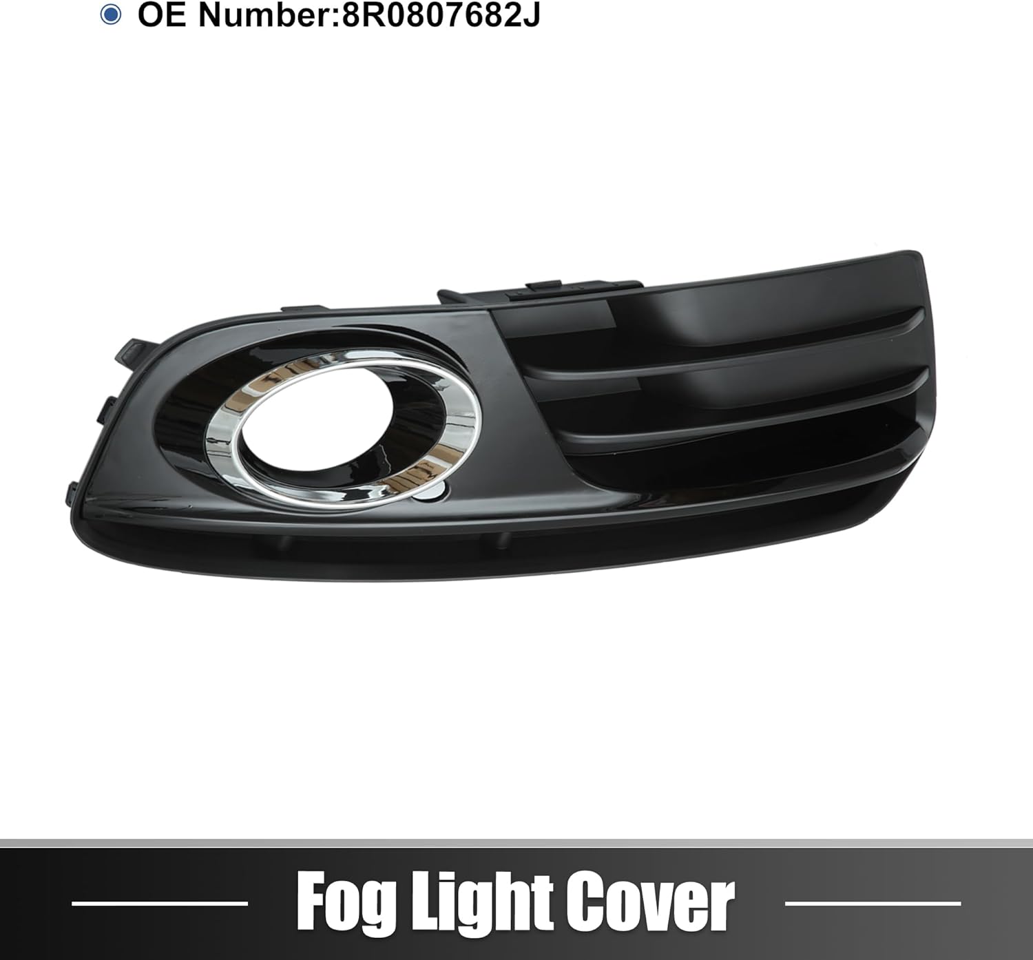 X AUTOHAUX 8R0807682J Front Right Passenger Side Fog Light Grille Cover Trim for Audi Q5 8R0 2013-2017