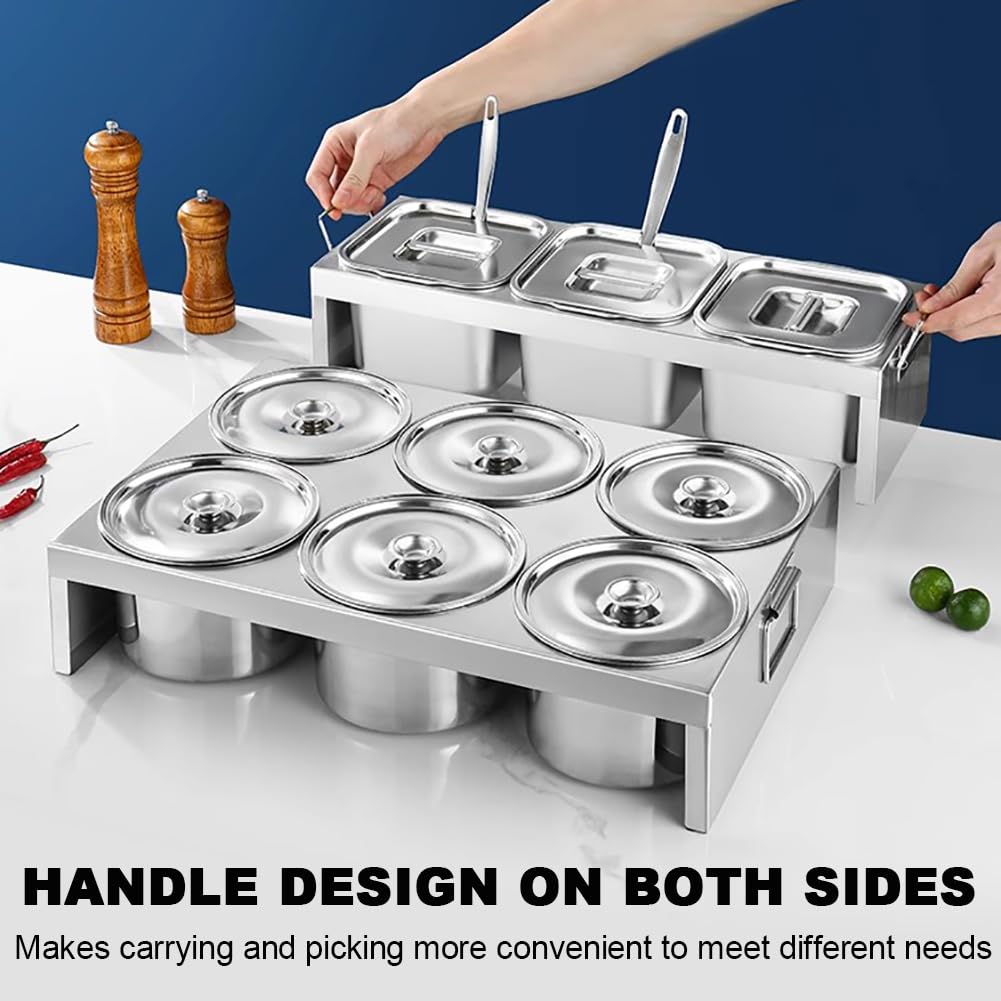 Juego de cajas de especias de acero inoxidable de gran capacidad, dispensador de especias para encimera con tapa y cuchara, organizador de almacenamiento de frutas y azúcar, accesorios para horno de