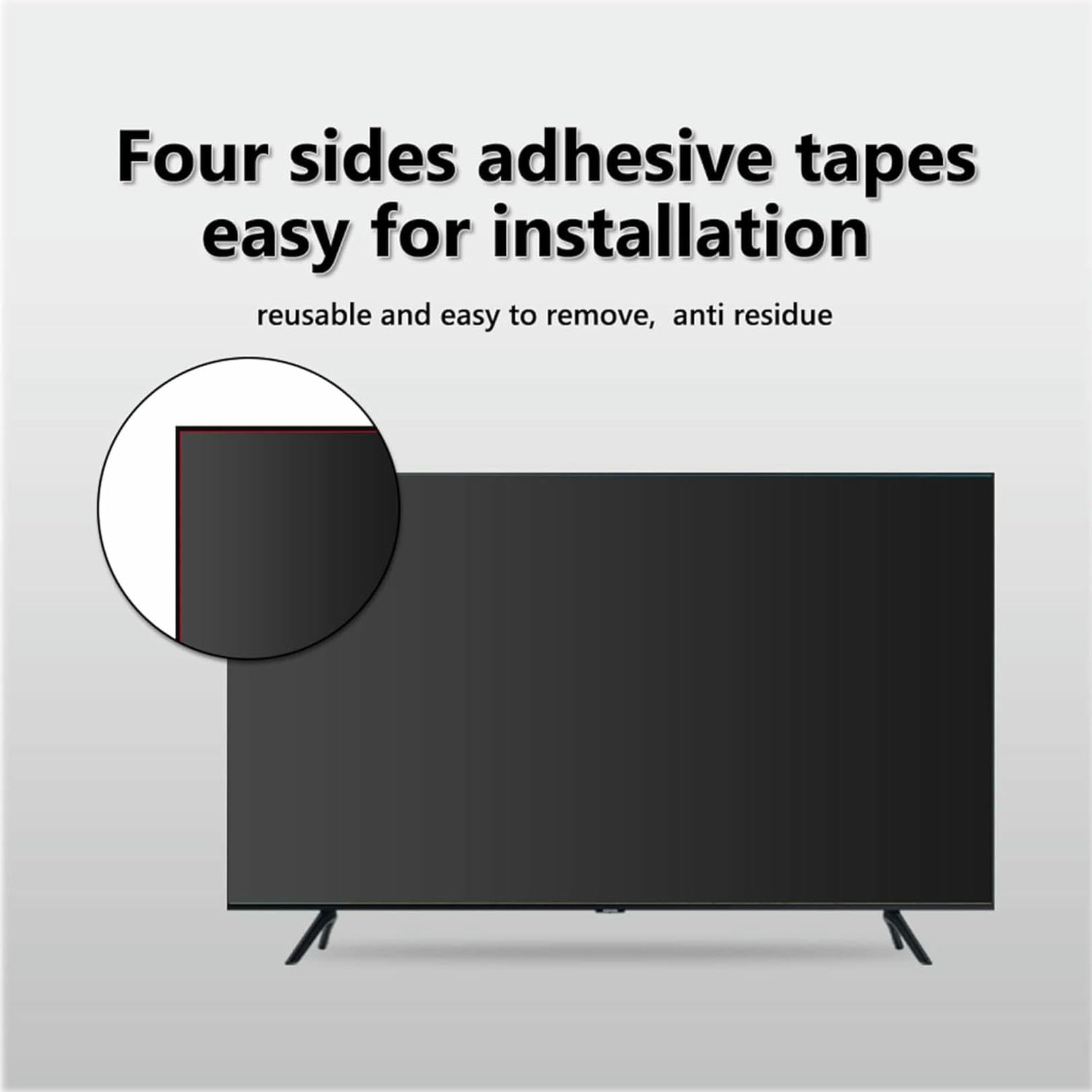 32–75 Zoll Matte, Blendfreie TV-Folie – TV-Displayschutzfolie Filtert Blendschutz, Blendfrei, Kratzfest, Keine Blasen –