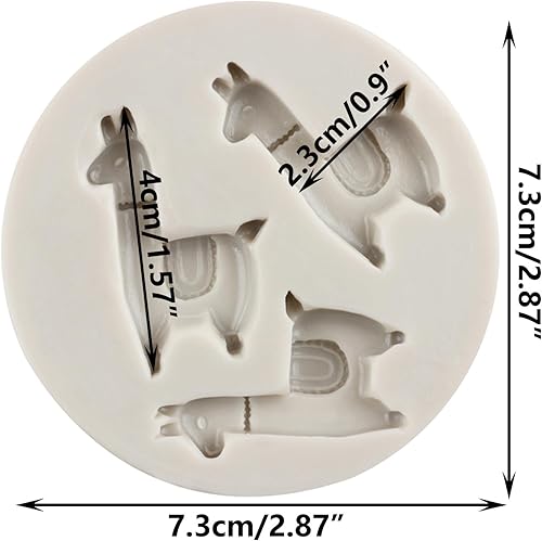 Miniatura 2 de Moldes de silicona para fondant de alpaca para decoración de tartas, decoración de cupcakes, pasta de goma de chocolate, arcilla polimérica