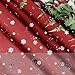 Red Christmas Tablecloth Round 60 Inch Snowman and Snowflake Trees Winter Table Cloth Washable Vintage Christmas Table Cover Decorative for Home Kitchen Dining Indoor Outdoor Party Picnic Home Decor