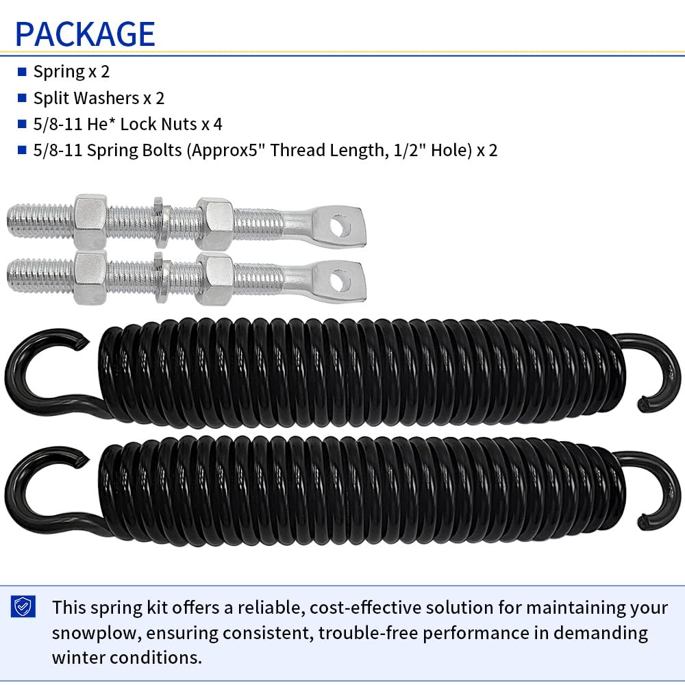 2-Pack Snow Trip Springs (No Eyebolts) For Meyer & Diamond C, ST, HM Series Snow Plows - OEM #07017 1302010