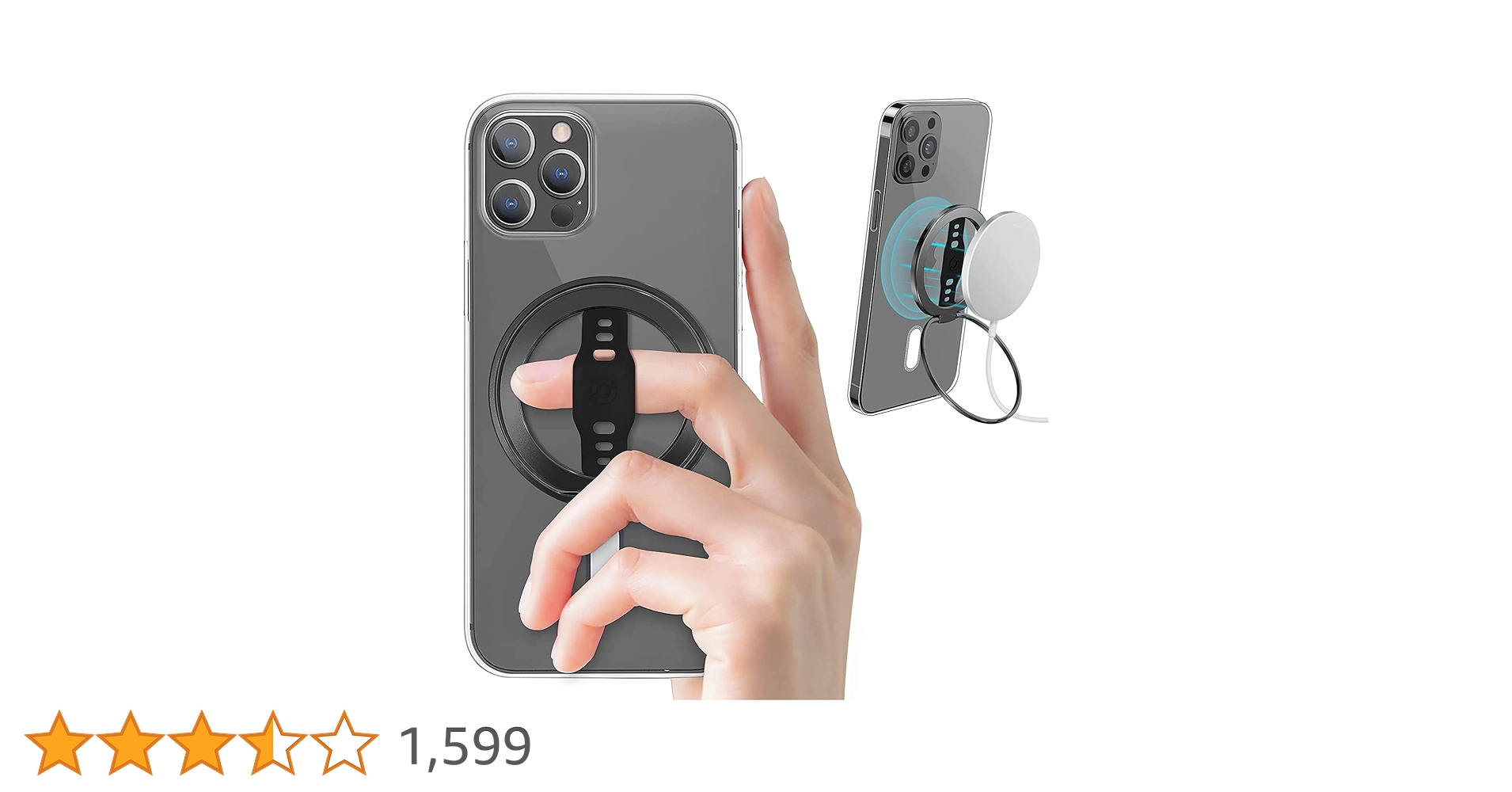 未使用品！ EWA ewa エワ リング マグネット MagSafe ブラック黒 Apple - 未使用品！ EWA ewa エワ リング マグネット MagSafe