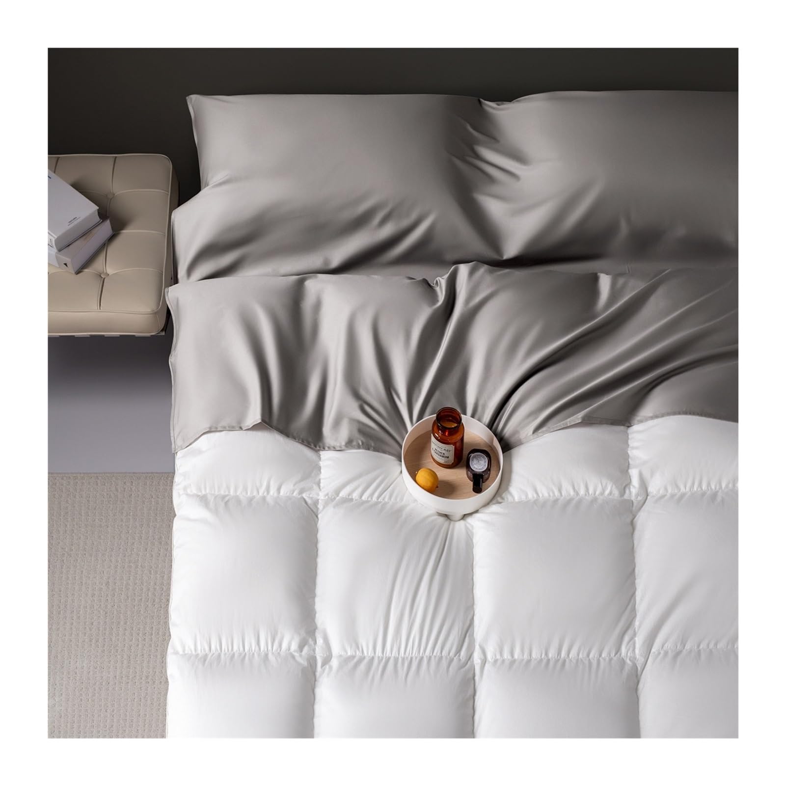 GBHMJU Sleeping Bag Liner Cotton Long Staple Cotton Ultralight Adult Sleep Sack in 3 Sizes for Hotel and Camping Sheets Travel Sleeping Bag with Stuff Sack(Gray A,200x210cm-78x82)