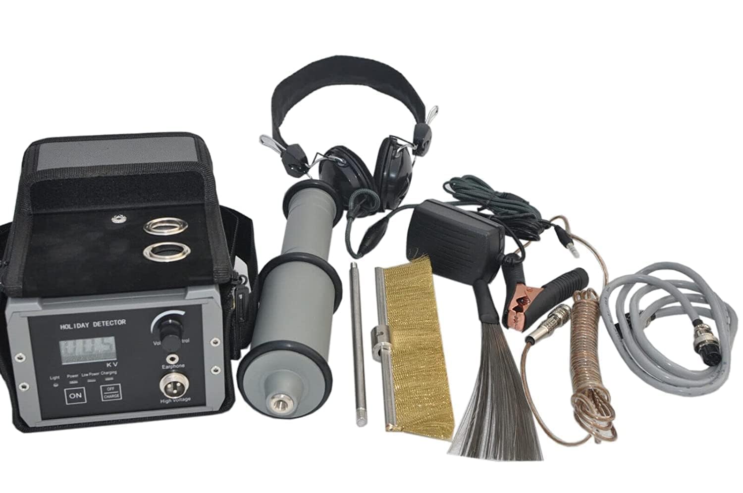 Holiday Tester High Voltage Porosity Detector Electric Spark Leak Detector with Thickness Range 0.05mm~10mm Output Voltage 600V~30000V for Detecting Metal Corrosion Coating Quality Tool Etc