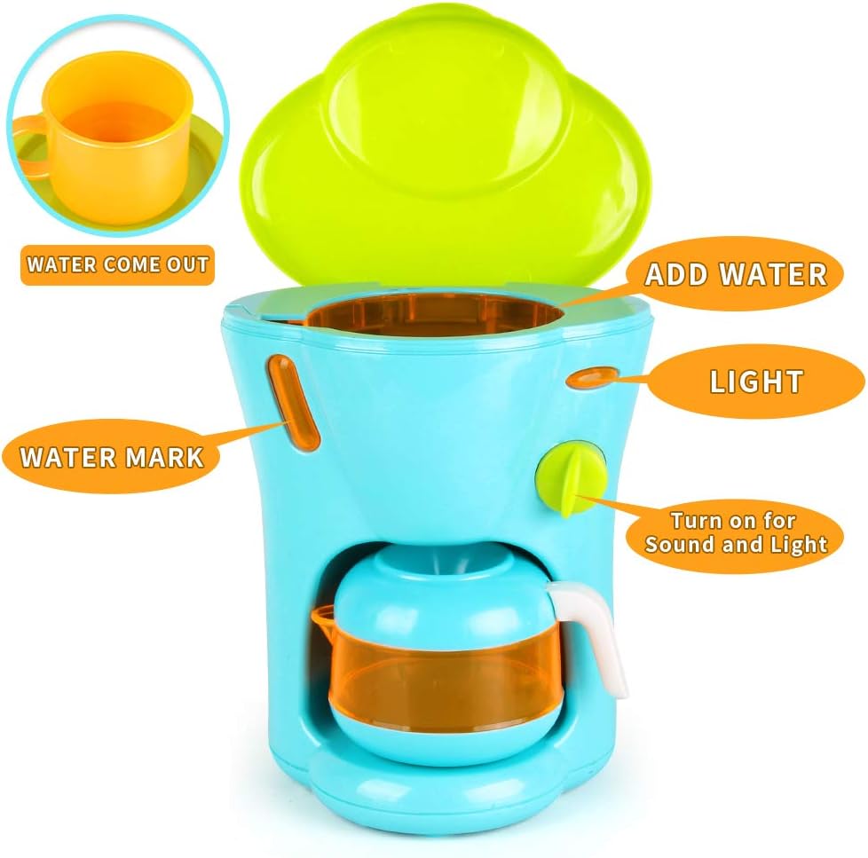 LiDi RC 33 Pack Assorted Kitchen Appliance Toys with Coffee Maker Machine, Kettle, Toaster, Utensils and Foods Cooking Set Play Kitchen Accessories for Toddlers 3 4 5 6 7 8 Years Old: Toys & Games