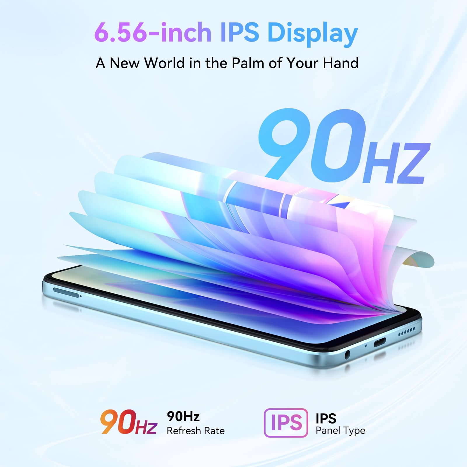 OSCAL Tiger 10 Smartphone, Android 14 Telefono Cellulare, 16GB +256GB/1TB-TF, Octa-Core, 6.56" HD+/90Hz, 50MP+8MP, 5180mAh, 4G Dual SIM Smartphone Offerta Fingerprint/Face ID/OTG/GPS Grigio