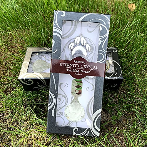 Rosleanny Paw Print Sun Catcher Crystals Prisms Hanging Garden Decor Pet Memorial Gifts Dog Remembrance Gift Pet Loss Sympathy Gifts Rainbow Maker Suncatcher For Window Friend Birthday Gifts #TOP3