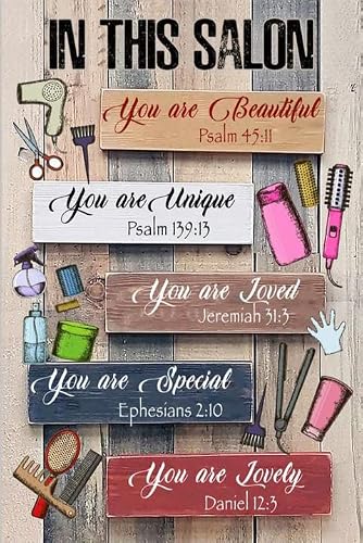 Bioprocess Hair Stylist Salon Christian Jesus Hair Stylist Gift, Antique, Art, Es Wall Decor Kitchen Decor Wall Decor Poster Metal Sign 8X12 Inches