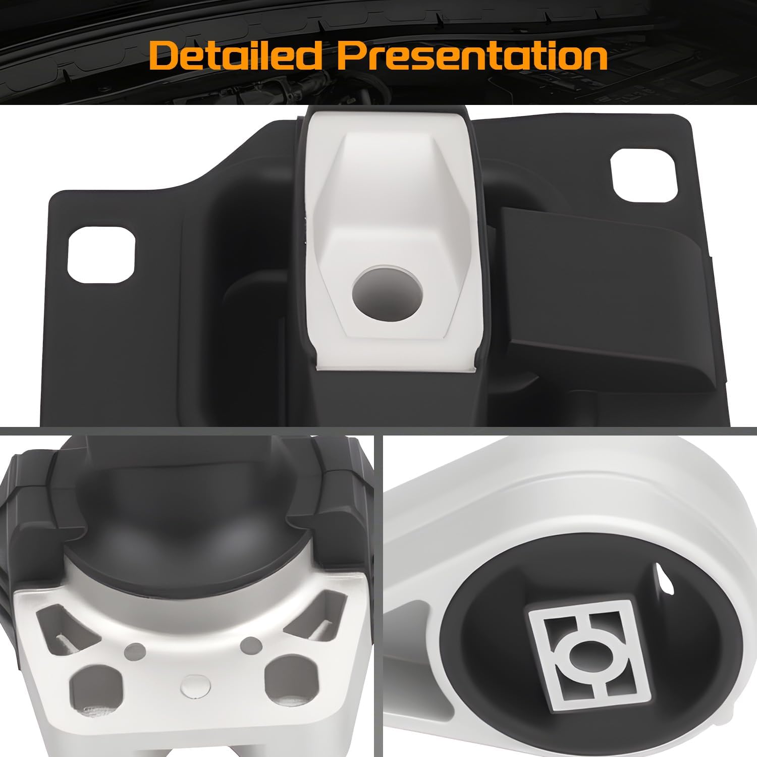 Engine Motor Mount Set for Ford Focus 2.0L 2.3L 2005-2007, Transmission Mount, Rear Torque Strut Mount, Front Right Motor Mount, Steel