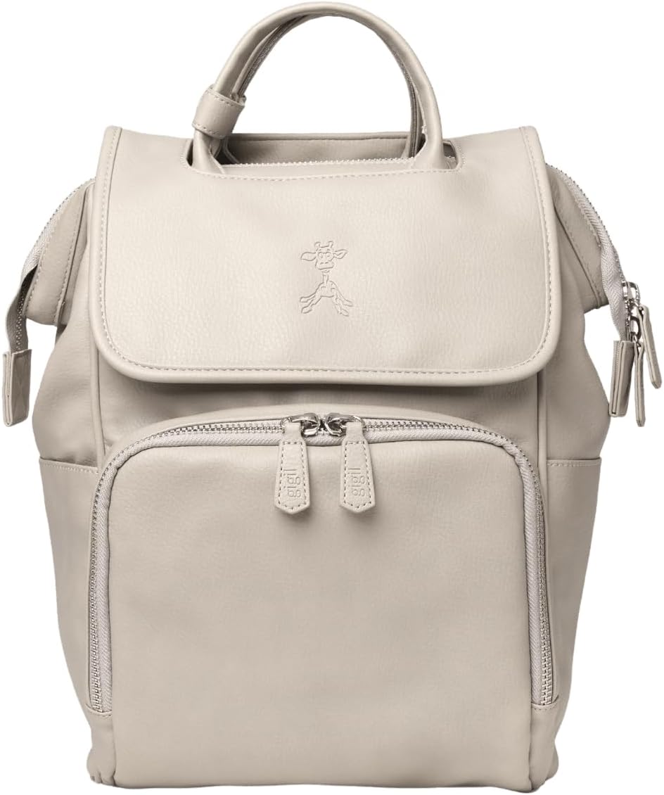 GIGILChanging Backpack | Diaper Bag | Hopsital Bag | Faux Leather | Vegan Leather | Baby Bag | BOUNTY