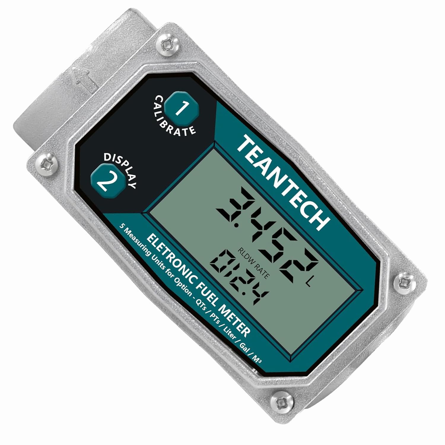 Digital Turbine Flow Meter Digital LCD Display with NPT Counter Gas Oil Fuel Flowmeter for Measure Diesel Kerosene Gasoline - 1 & 3/4inch