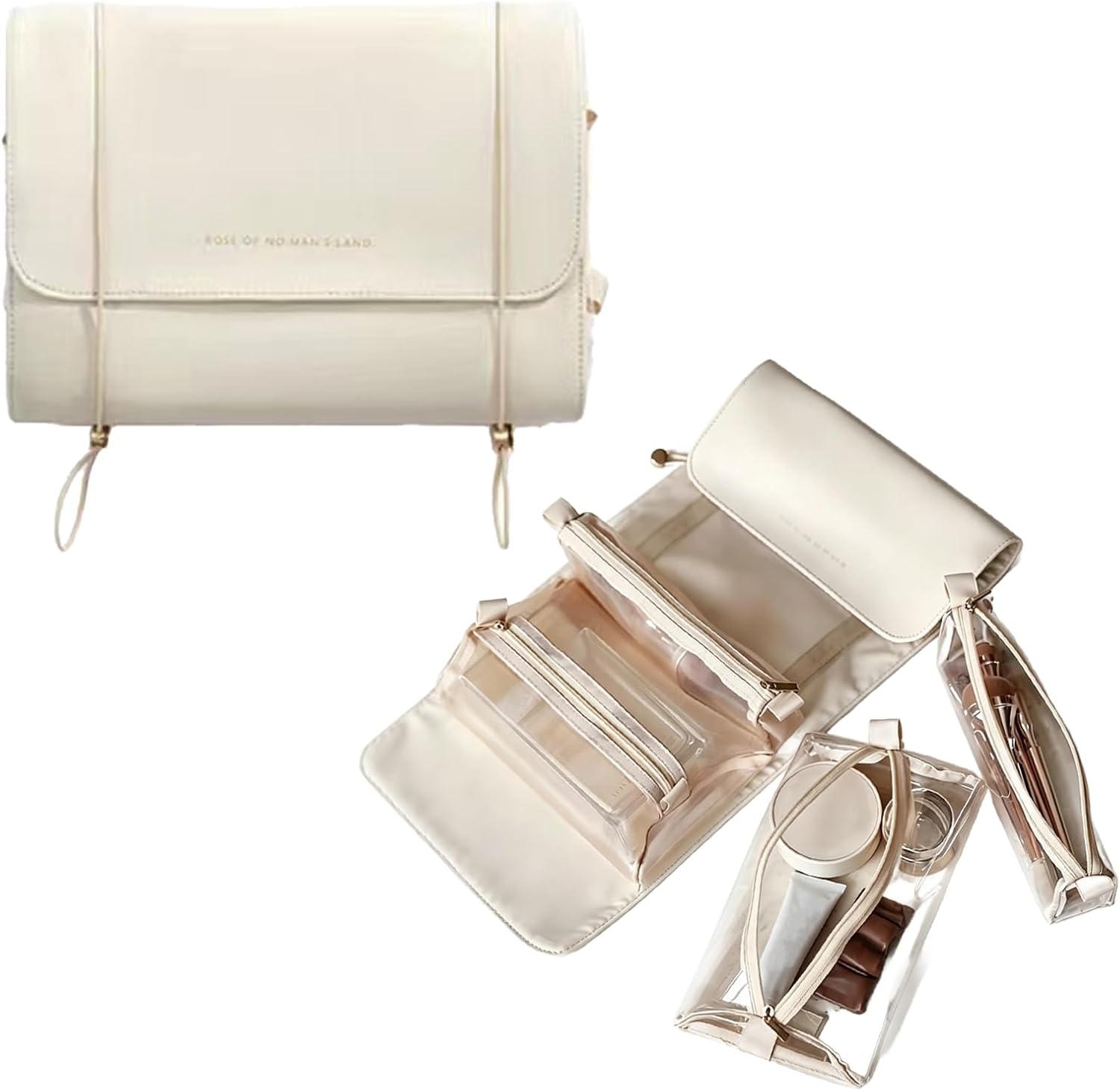 4 In 1 Detachable Toiletry Bag Hanging Roll Up Makeup Bag