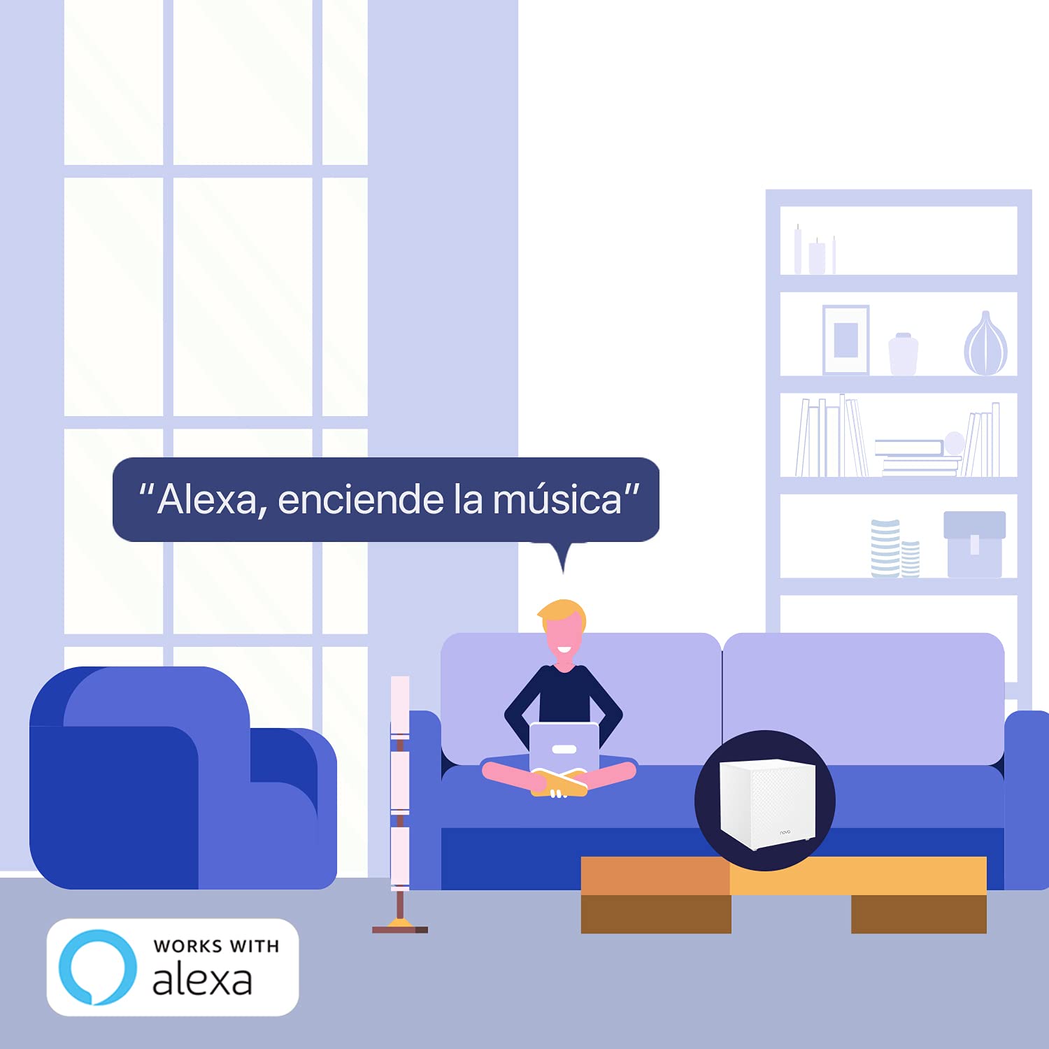 Tenda Nova WiFi Mesh AC2100 MW12 - Sistema Mesh WiFi Tri-Banda para Casas Pisos y Hogares - Cobertura de hasta 500m² - 3x3 Puertos Gigabit &100 Dispositivos - Repetidor WiFi Router- 3 Pack Blanco
