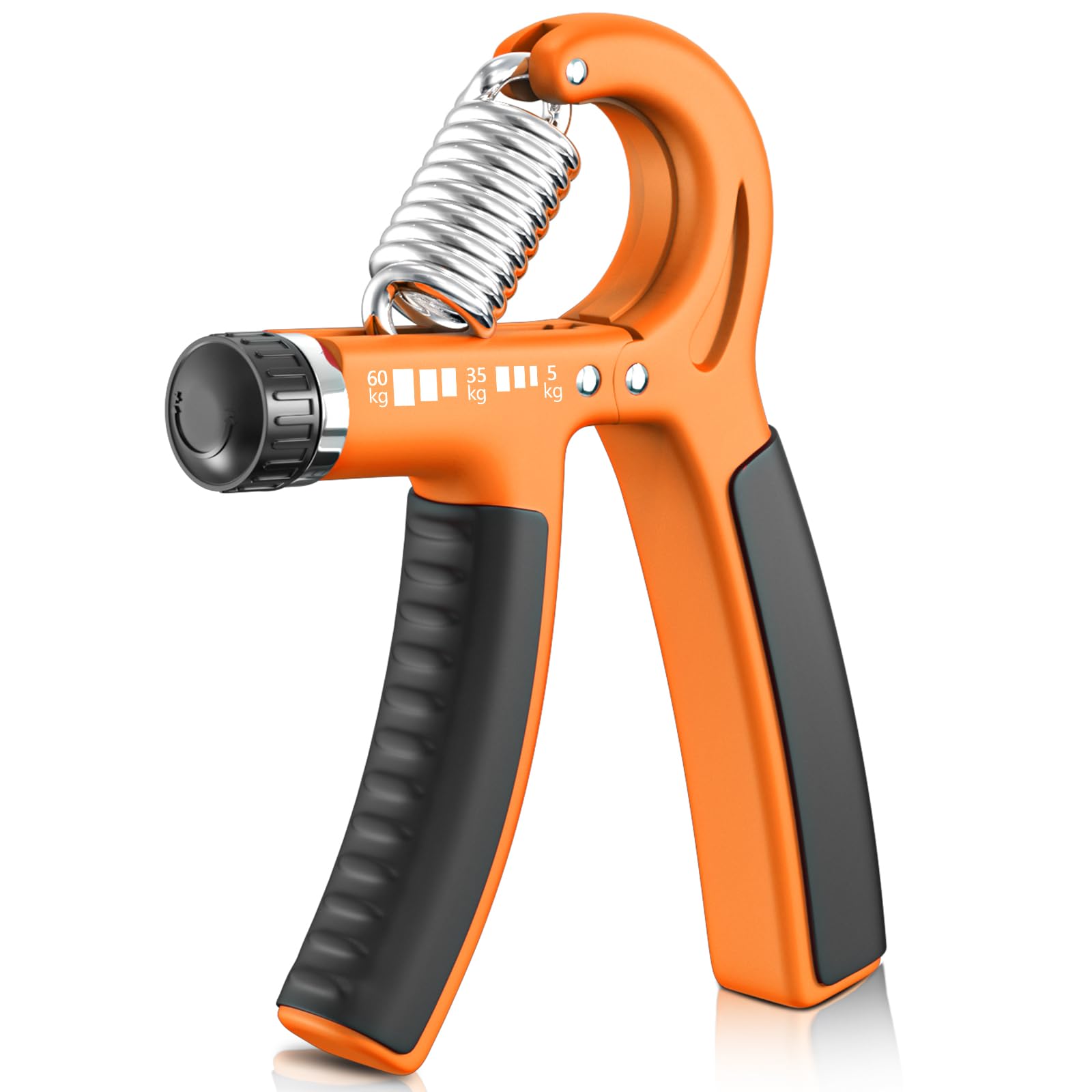 FitBeast Grip Strengthener Forearm Strengthener, Adjustable Hand Grip for Strength Training & Rehabilitation, 5-60 kg Resistance, Ideal for Athletes and Physical Therapy (Orange)