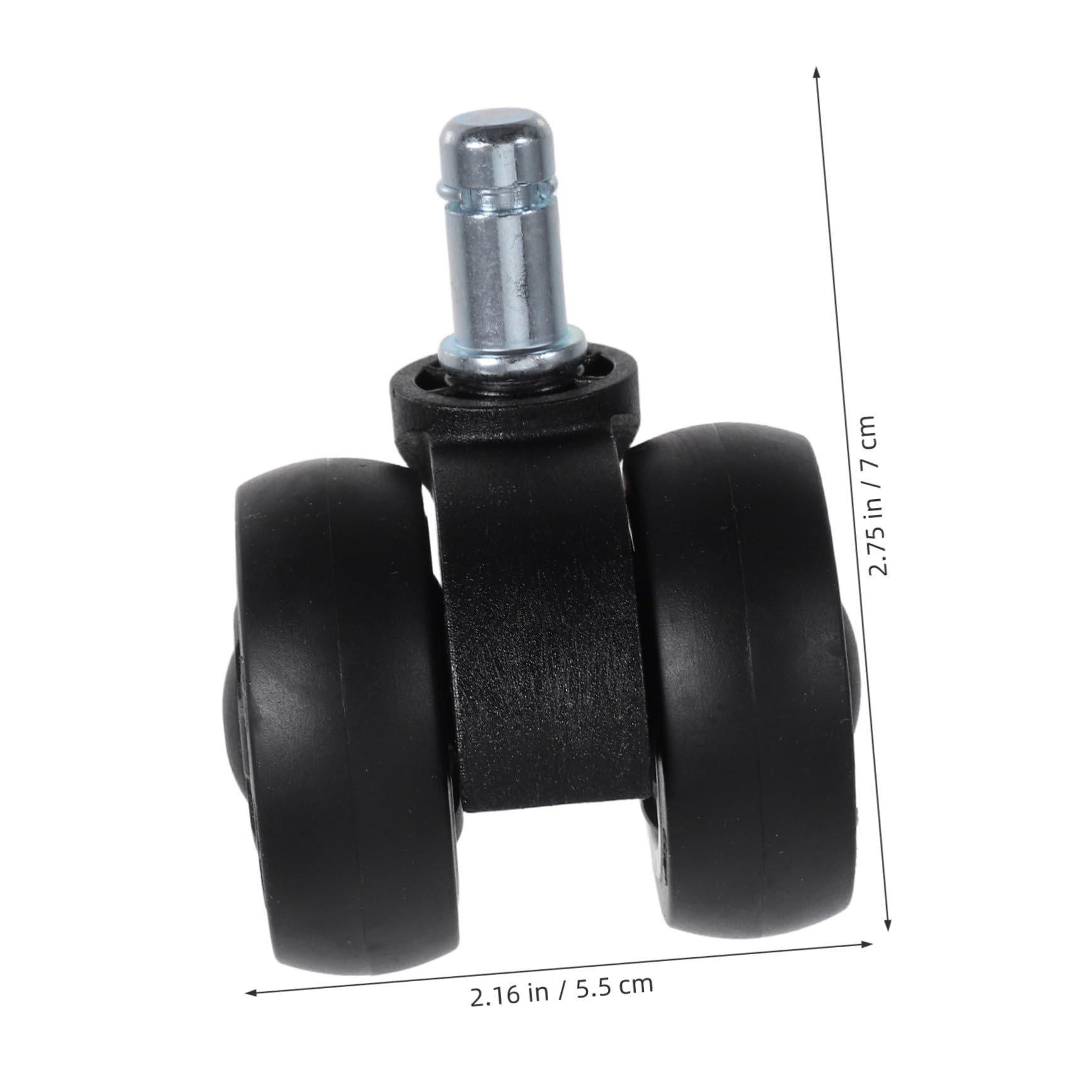 Ruedas Giratorias para Sillas de Oficina 5 Piezas Tpr Negro