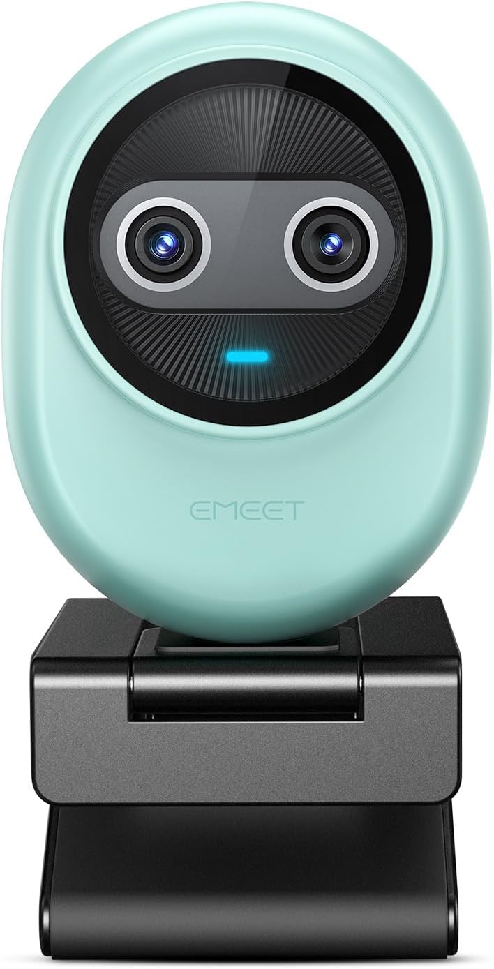 EMEET Piko 4K Webcam for Streaming, World’s 1st Dual-Camera AI-Powered 4K Camera w/AI Autofocus, 3 Mics Array&3 Sound Modes, USB Webcam with Clip, Great for Streaming, Desk Setup