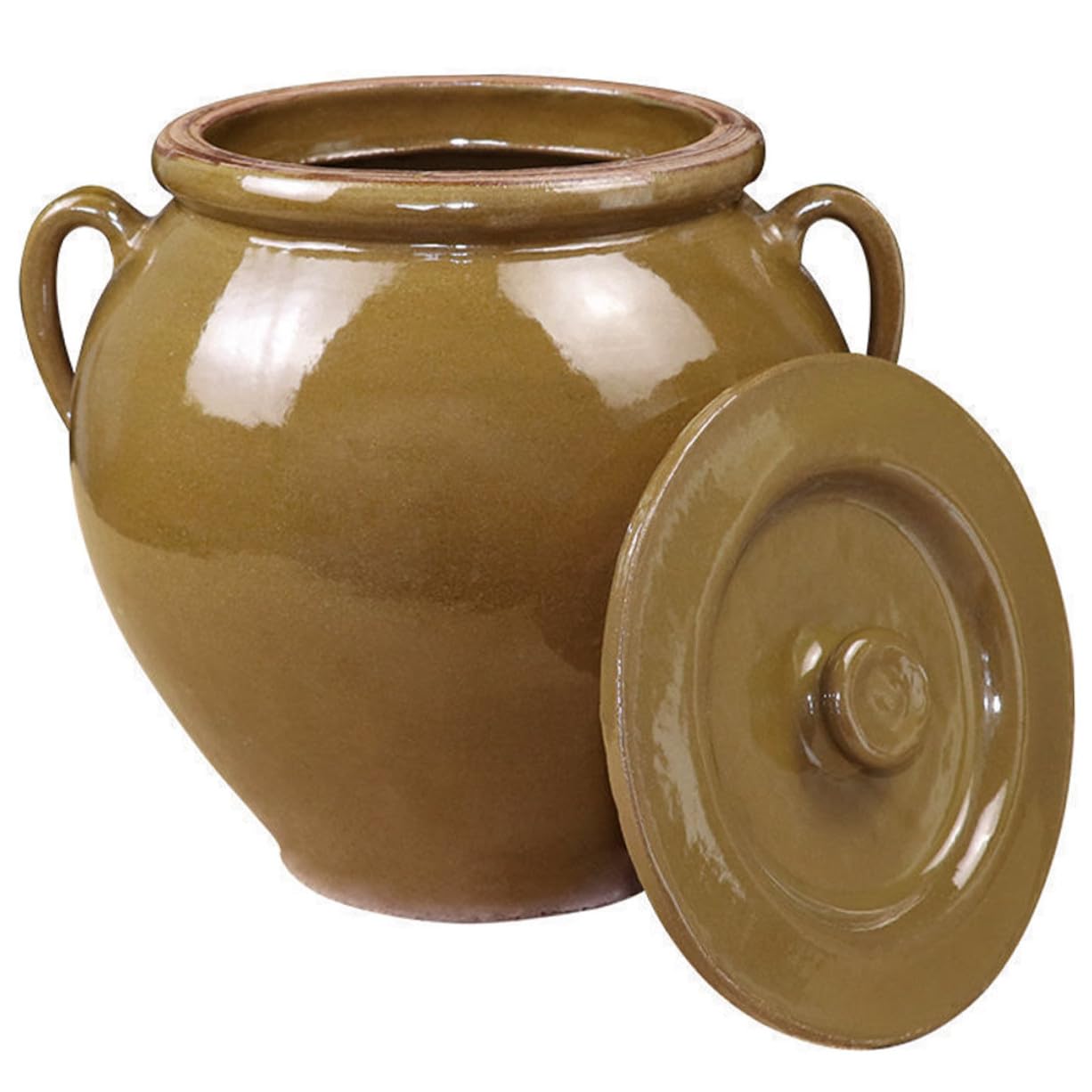 Contenant polyvalent avec couvercle en terre cuite pour cuisine