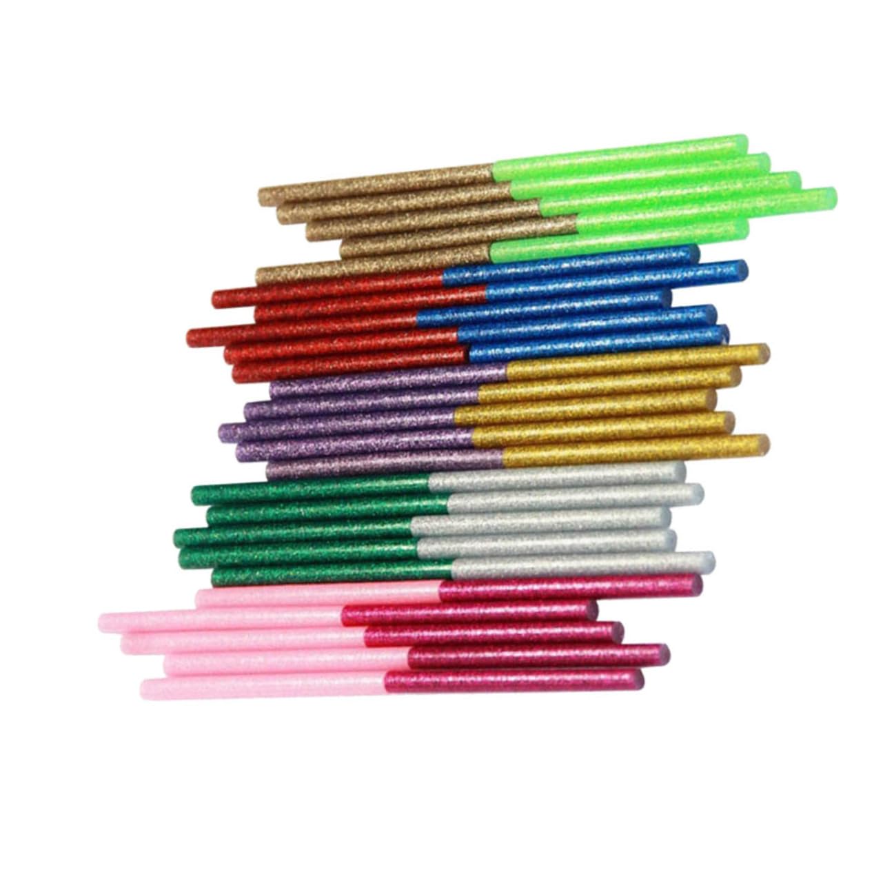 200pcs Material Glitter Glue Sticks Hot Melt Adhesive Sticks Random Glue Strips