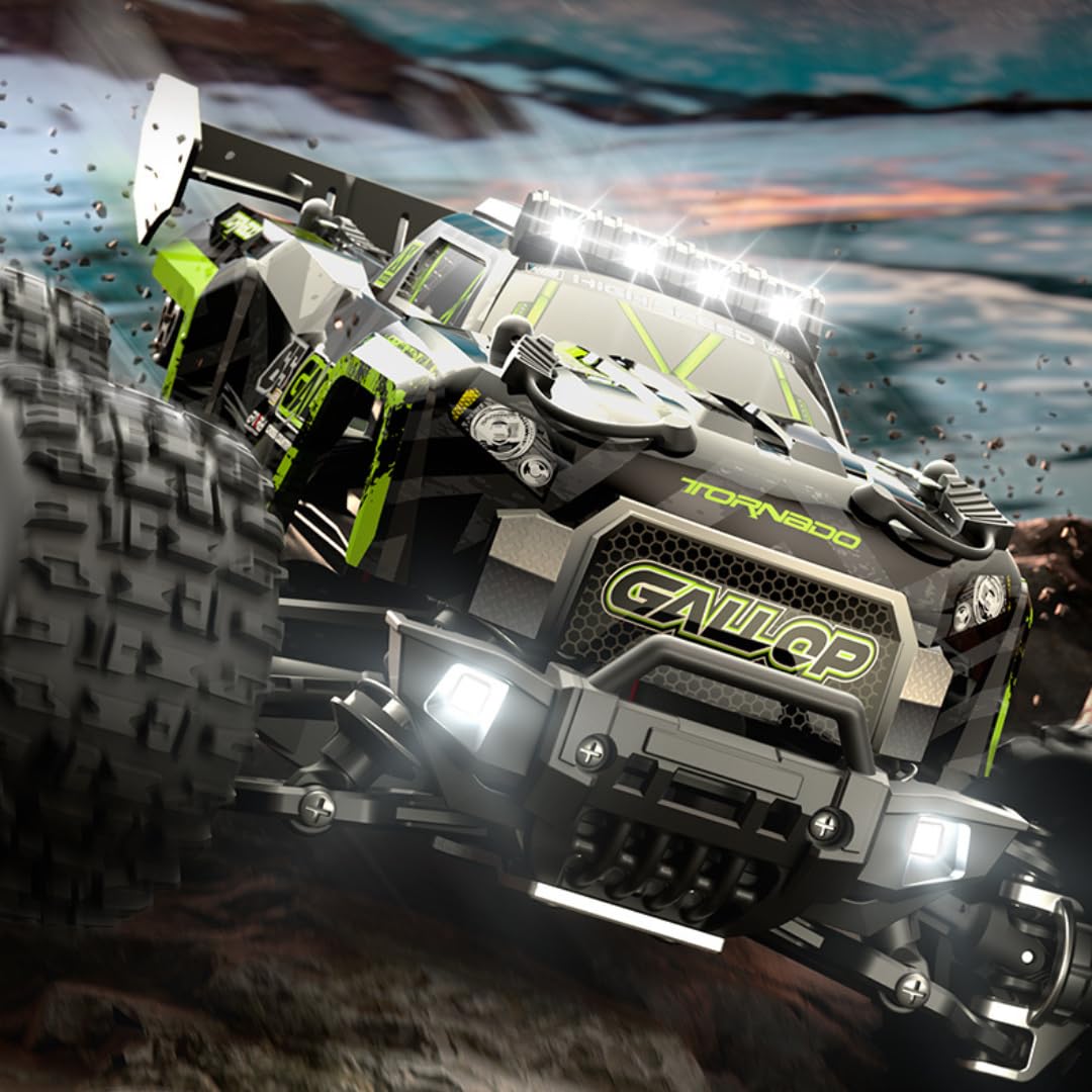 Premium RC Monster Truck Ferngesteuert Offroad 1:18 Ferngesteuertes Auto für Kinder 48km/h Monstertruck Crawler Elektrisch 4WD Allradantrieb 2,4 GHz