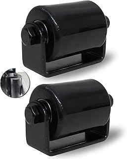 2Pack Slide Gate Guide Roller with C Post Welded Bracket, Heavy Duty Sealed Ball Bearing Side Roller Assembly,Hard Nylon Sliding Rolling Gates Guider (A - 3 Inches - 2 Pack)