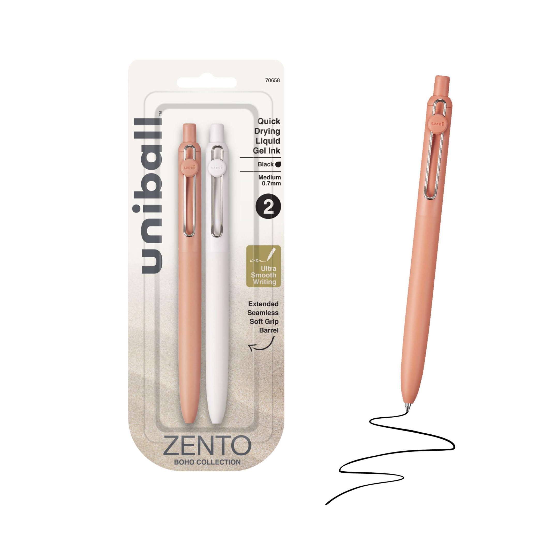 Amazon.com: uniball™ Zento Gel Pens, Black Ink, 0.7mm Medium Point