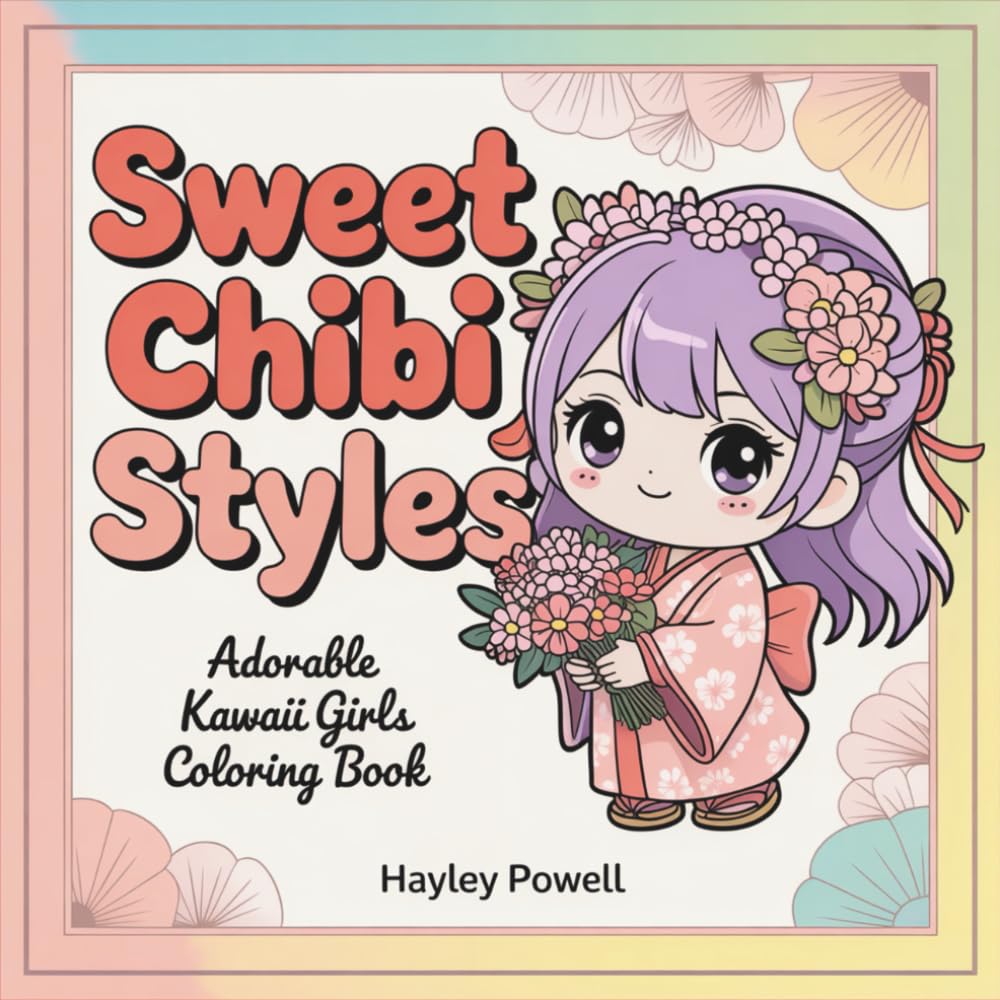 Sweet Chibi Styles: Adorable Kawaii Girls Coloring Book - 50 Unique Characters from Kimono to Casual Styles for Stress Relief and Creative Fun (Anime Coloring Book)