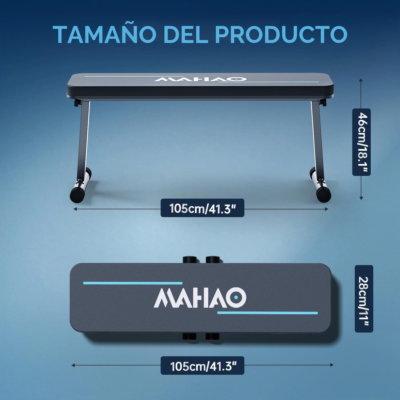 Banco de Pesas Musculacion Plano Plegable, Capacidad de Carga Extrema 300 KG, Banco de Ejercicios Multiusos de Entrenamiento en Casa el Hogar Para el Entrenamiento del Cuerpo