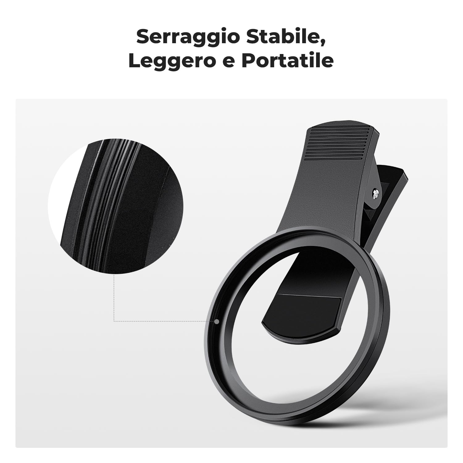 K&F CONCEPT 52mm Clip-on Filtro Polarizzatore Circolare per Cellulari Telecamera, Telefono Filtro CPL Compatibilie con iPhone 16 15 Pro Max 14 13 12 11