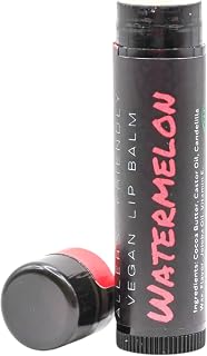 Vegan Lip Balm - All Natural and Free of Beeswax, Soy, Nut, and Top 9 Food Allergens (Watermelon)