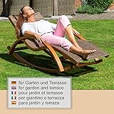 Relax Schaukelstuhl Rio, Relaxliege mit Armlehnen, Gartenmöbel aus vorbehandeltem Holz - 6