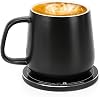 APEKX Warm Cup Coffee Mug Warmer Set - Smart Stable Constant Temperature 131°F, 15W Wireless Charging, 12.8 oz Capacity - Supports USB-C Interface, Automatic Power OnOff Function 4 H. Black