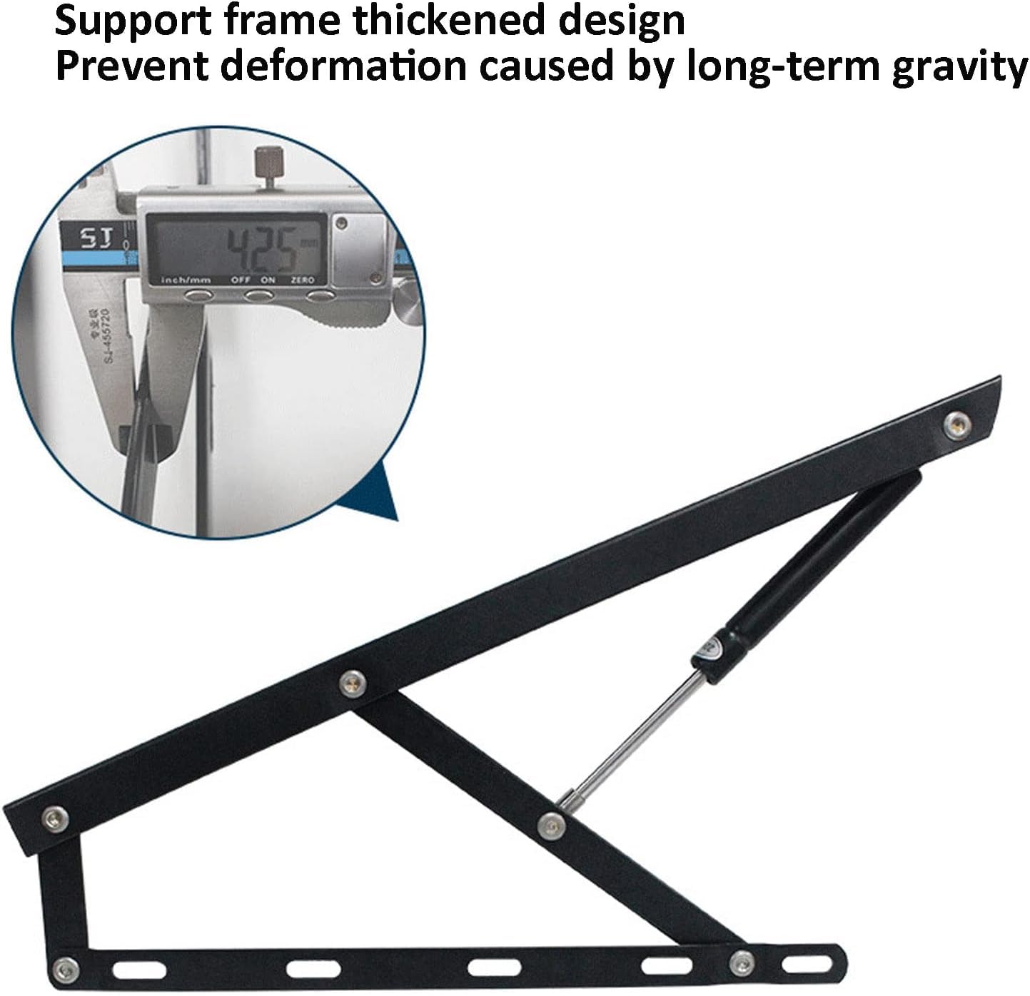 2 Stuks Pneumatische Bedhefmechanisme Voor Zware Bedladen Gasdrukdempers Gasveren Meubelscharnierveren Scharnieren Klaplift Up Veerscharnieren Hardware Meubeltafel Hefaccessoires 750mm 1723071673