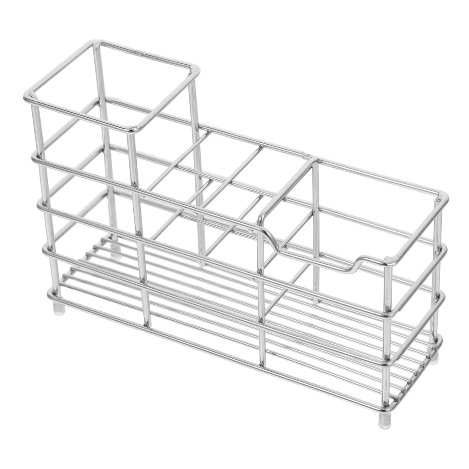 Cabilock Escurridor De Cepillos De Esterilizado 3 Unidades Soporte para Cepillos De Accesorios De Baño Estante De Acero Al Carbono.