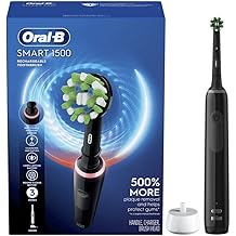 Oral-B Smart 1500 Electric Power Rechargeable Battery Toothbrush, Black