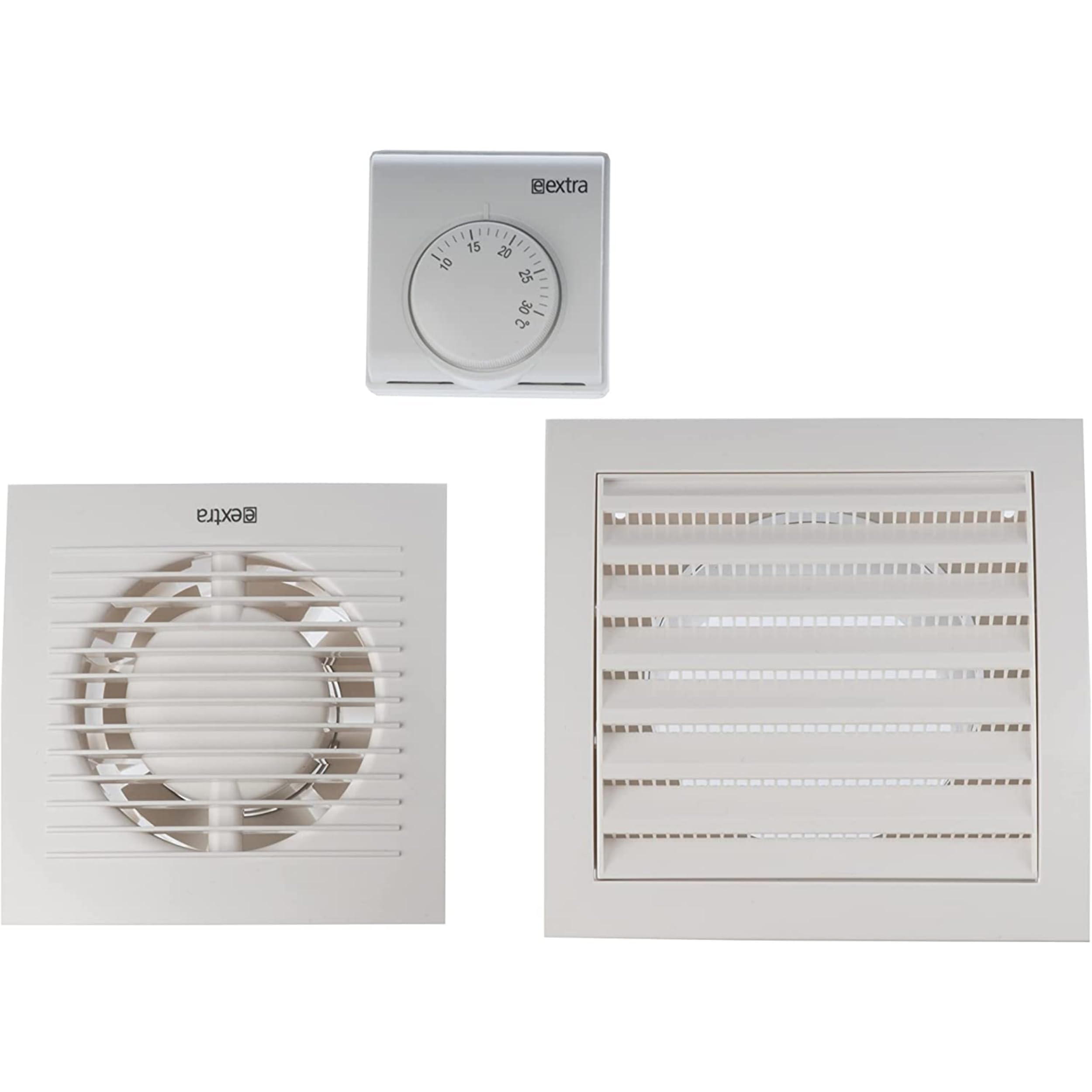 Ø 100mm Dissipatore di Calore con Termostato – Ventilatore bianco – Scambiatore di Calore