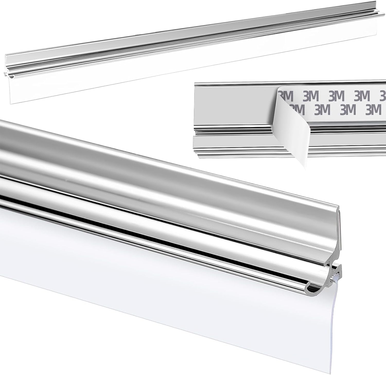 BSFRNF 32" Chrome Framed Shower Door Replacement Drip Rail with Vinyl ...