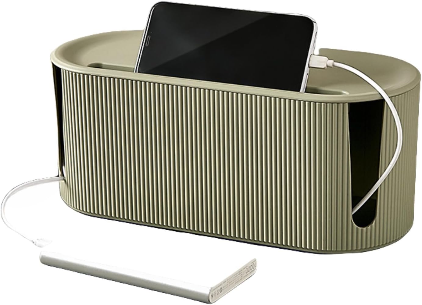 Cable Management Box, Large Capacity Cord Organizer and