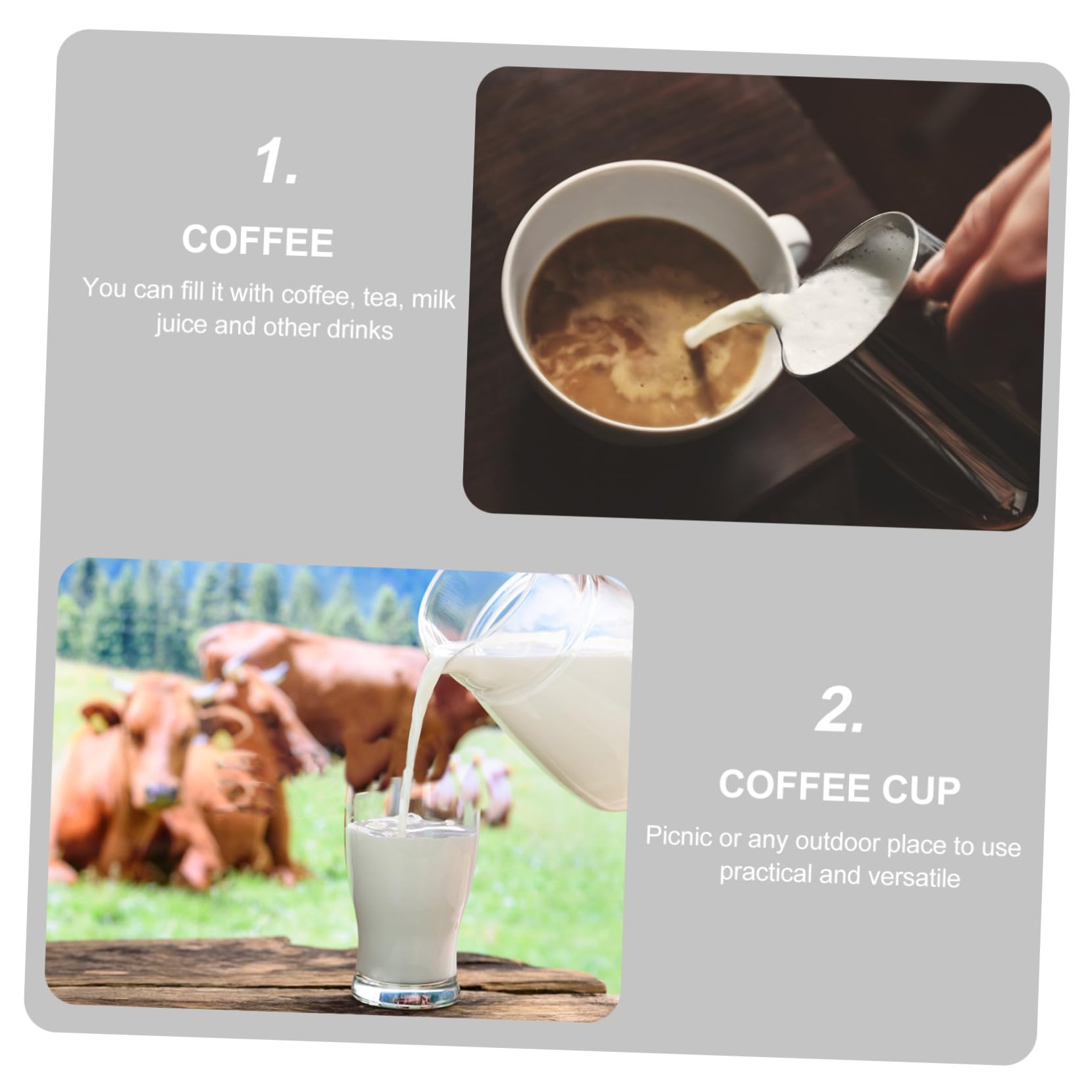 DOITOOL Keramik Cappuccino Becher Satz mit Untertasse 1 Satz Vintage Retro
