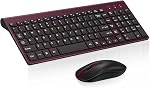 Cimetech EasyTyping KF10 Clavier sans fil et souris Combo, [Claques de commutateur de ciseaux silencieux][Clauses de sauvegarde de laboratoire] Ultra Clavier et souris sans fil Slim, configuration facile pour PC/Laptop/Mac/Windows -Grey