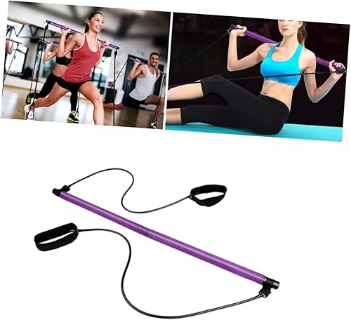 Miniatura 3 de ADOCARN Barra de resistencia con bandas de entrenamiento de yoga, banda de resistencia para ejercicios, yoga, pilates, palo de 1 ud