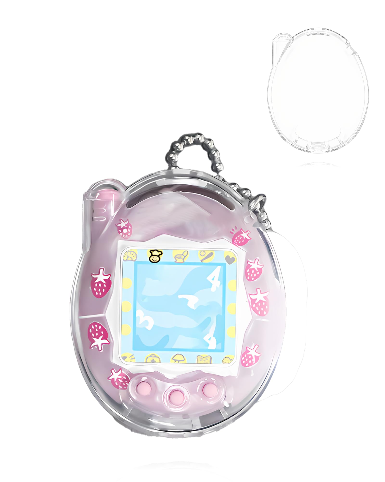 Case for Tamagotchi Connection Digital Pet,daunke Soft PC Cover,Lightweight Shockproof,Anti-Scratch,All-Around Protection,Transparent