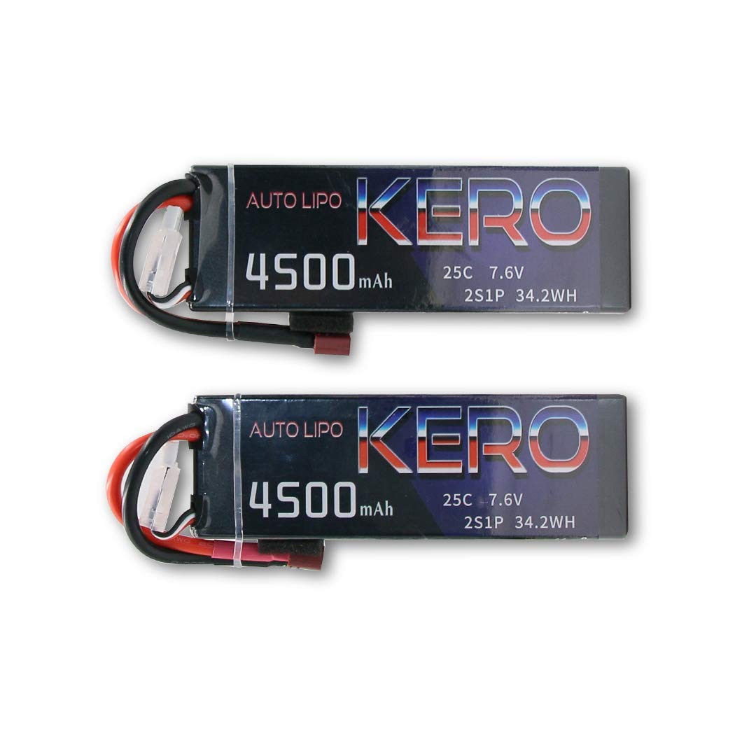 Amazon.co.jp: KERO リポバッテリーパック 4500mAh 2S 7.6V 25C RC車