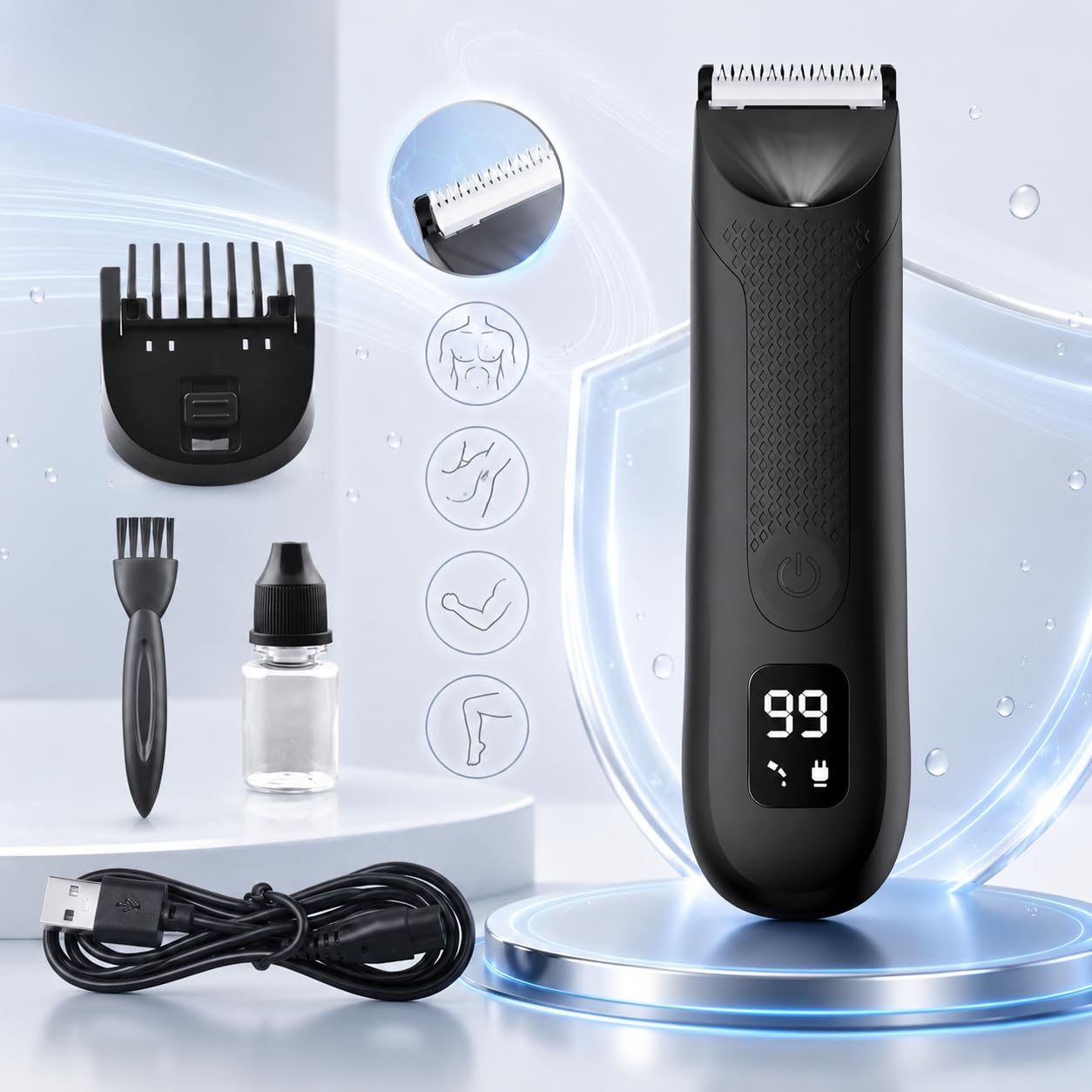 Balls Club Der Chairman Intimrasierer Für Body Und Busch Wasserdichter Body Trimmer Für Dusche Reise Und Alltag