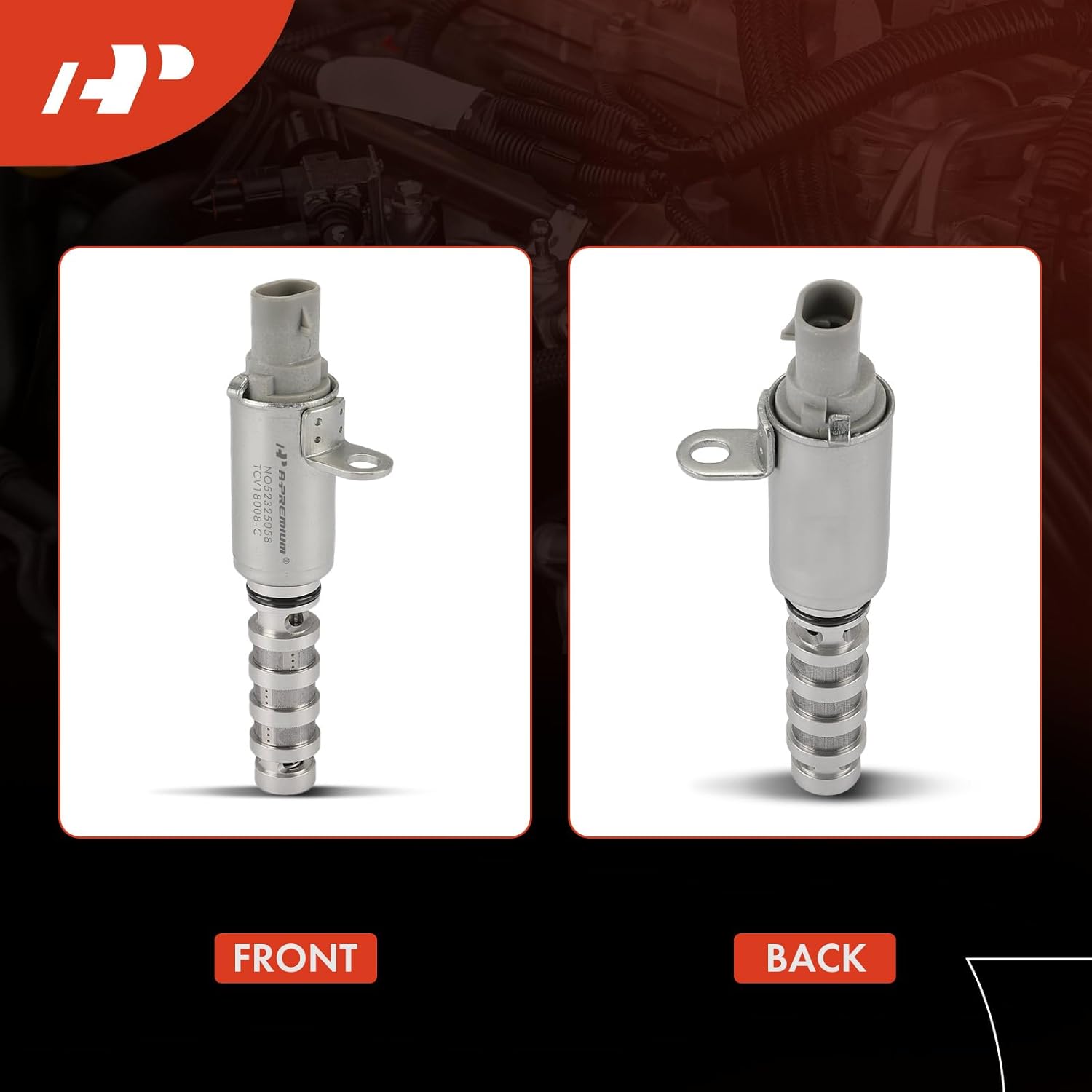A-Premium Intake (Right) Engine Variable Valve Timing (VVT) Solenoid Compatible with Kia Sorento 2012-2018, Sedona, Cadenza, K900 & Hyundai Santa Fe, Santa Fe XL, Genesis, Genesis Coupe, Azera