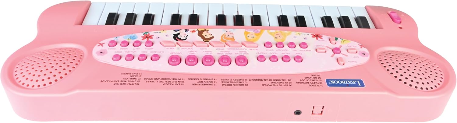 LEXiBOOK, Disney Princesses, Electronic Musical Keyboard with Microphone (32 Keys) Disney Princesses, Pink, K703DP